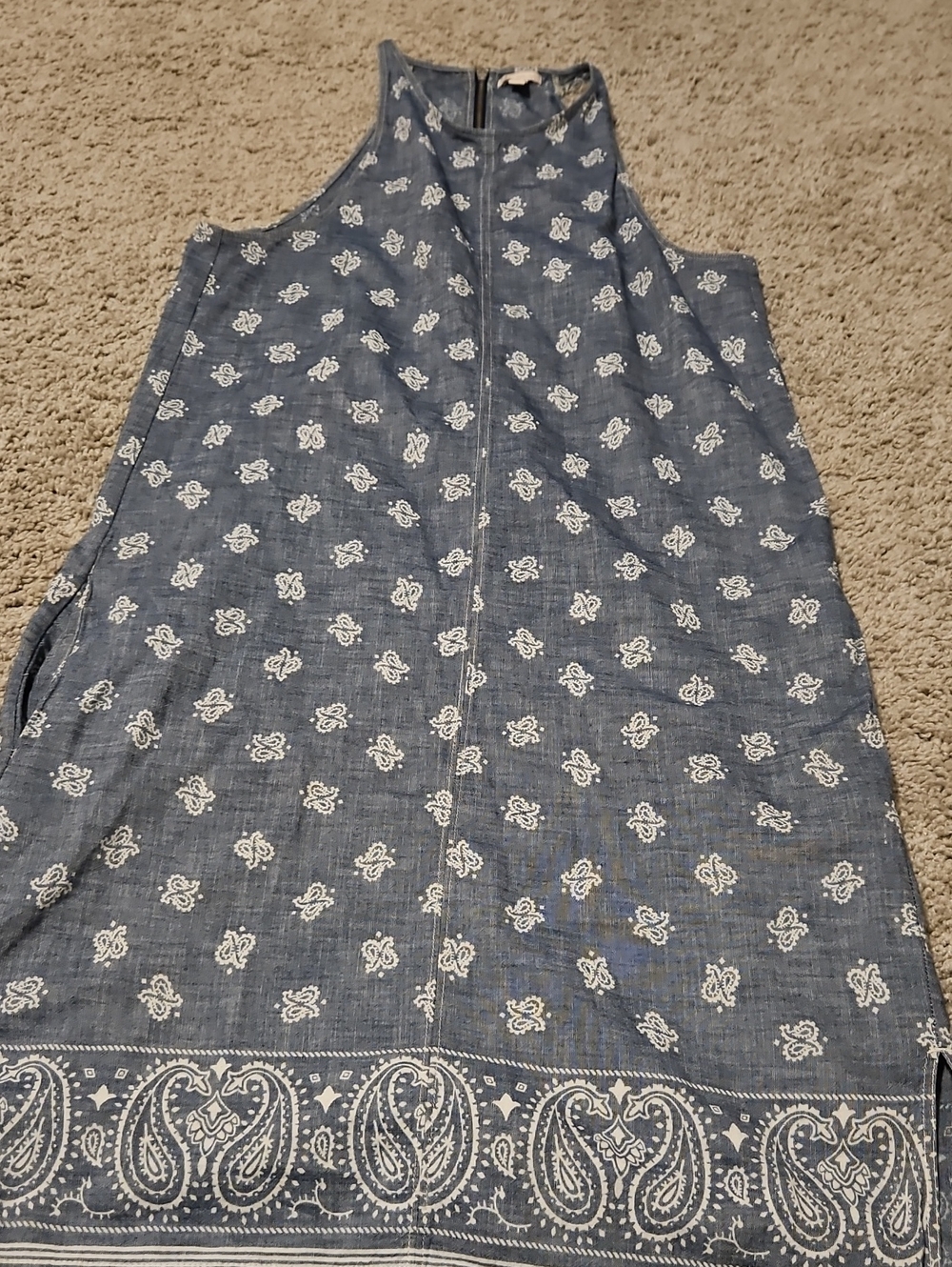 GAP Blue Paisley Print Sleeveless Summer Dress